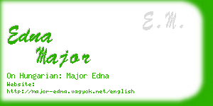 edna major business card